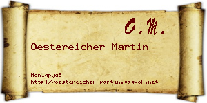 Oestereicher Martin névjegykártya