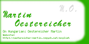 martin oestereicher business card